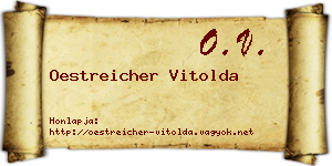 Oestreicher Vitolda névjegykártya